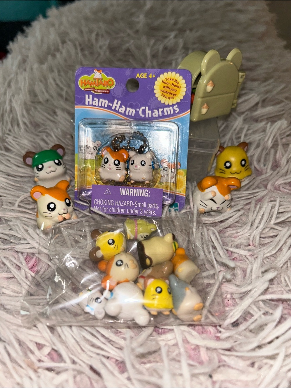 Ham-Ham Charms Mini Hamster Figures Set - Yellow, Orange, White, Brown
